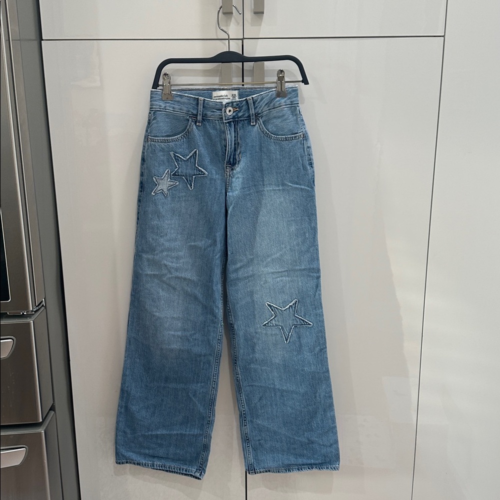 Abercrombie Kids Wide Jeans with Star Details